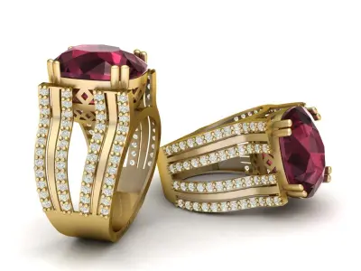 LUXURY WEDDING DIMOND RING FOR WOMEN 3D PRINTABLE MODEL 3D print model