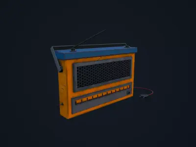 Stylized Radio Low-poly 3D model