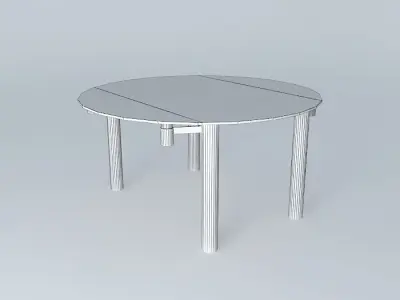 EXTENDABLE ROUND GLASS TABLE - PERCY RAMOS Free 3D model