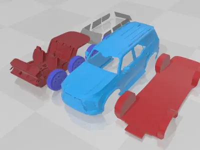 Lexus GX Overtrail 2024 - Separate Parts STL Model 3D print model