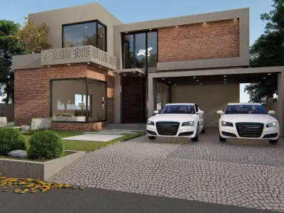 1 kanal house sketchup file render in lumion 3D model