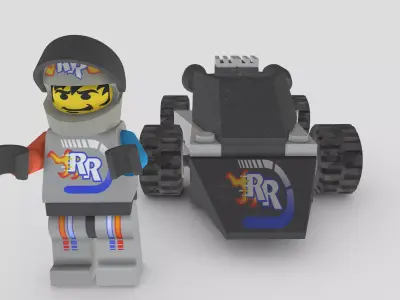 Rocket Racer from Lego Racers 1999 game Free low-poly 3D model