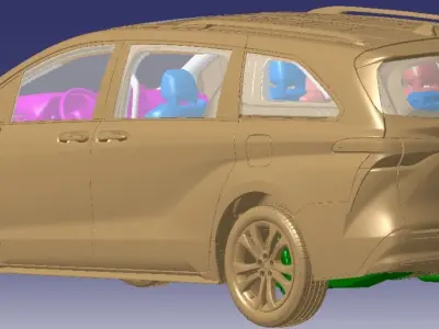 Toyota Sienna Platinum Hybrid 2021 Vehicle 3d scan model 3D model