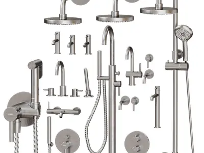Set Faucets Omnires 3D model