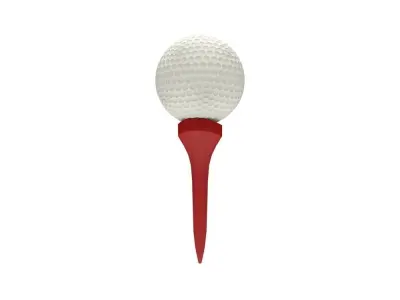 Golf Ball Low-poly 3D model