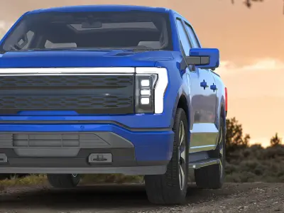 Electric Pickup Truck Light 3D model