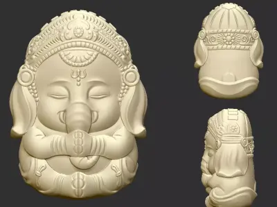 baby ganesha 3D print model