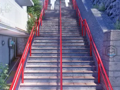 Yotsuya Stairs - Kimi no Nawa 3D model