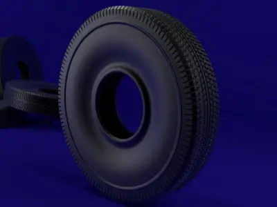 tyre black Free low-poly 3D model