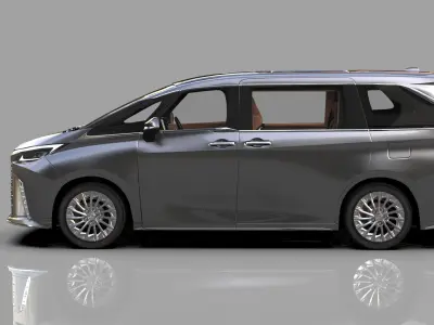 Lexus LM 2024 HQ interior 3D model