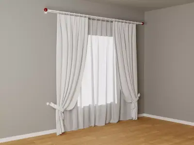 Curtains 02 collection 4 3D model