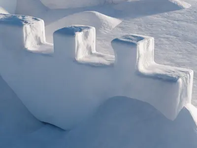 Snow Wall Low-poly 3D model