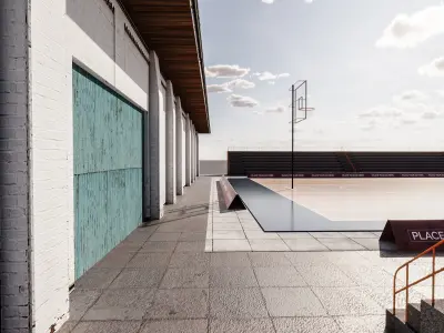 Basketball Small Stadium  Low-poly 3D model