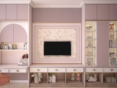 Female Teenager Bedroom 3D model