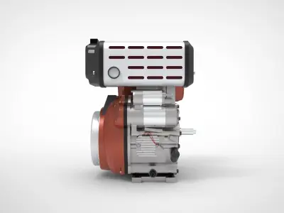 motor diesel portable 3D model
