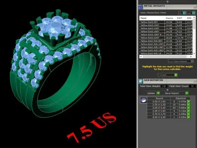 Luxury Men Rings Designs 6MR037 3D print model