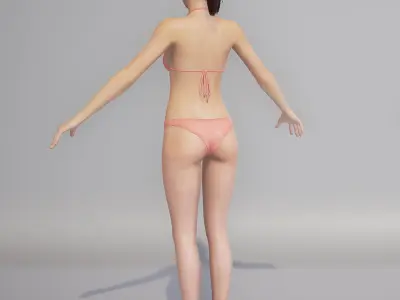 Adriana Unreal 4 Character Low-poly 3D model