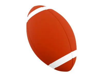 3d brown American soccer ball icon 3D model