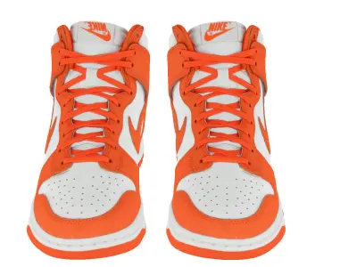 Nike Dunk High Retro orange blaze  3D model