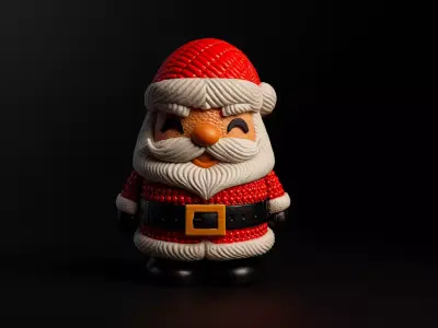 Cute Santa Claus 3D Print Adorable Christmas Figurine 3D print model