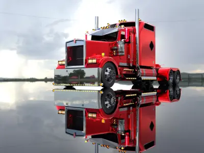 KENWORTH w900 3D model from CGTrader