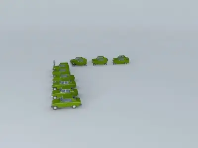 Fictional Eastern Europe car evolution Free 3D model