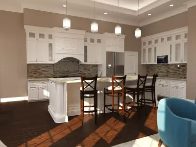 Kitchen interior 3D model buy