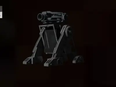 PC computer full tower case robot design 3D print model