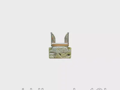 Adaptable Landscape Suspension Bridge Model Low-poly 3D model