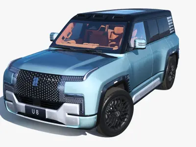 2024 BYD YangWang U8 with interior  3D model