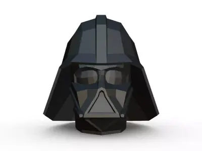 darth vader low poly 3D print model