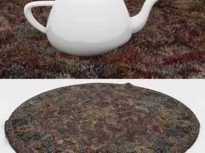 Round Rug Set 59 3D model