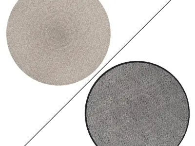 Round Rug Set 285 3D model