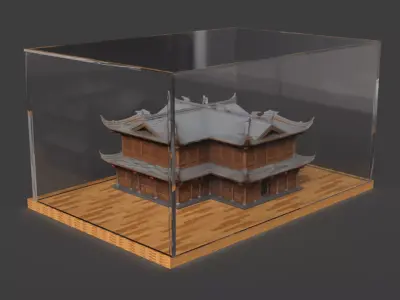 Chinese ancient house Low-poly 3D model buy