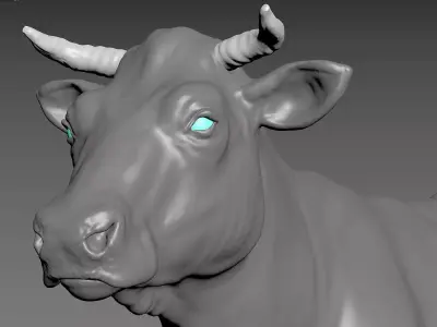 Dairy cow Low-poly 3D model buy