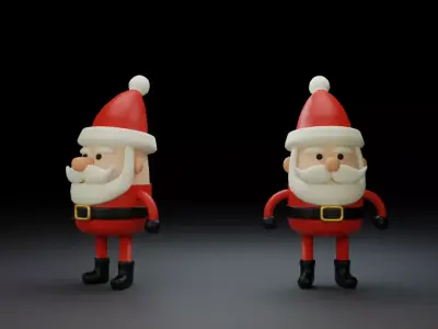 Low Poly Santa Claus Free low-poly 3D model