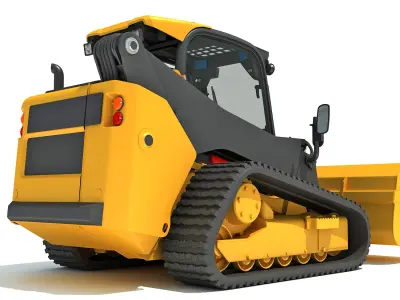 Mini Tracked Skid Loader 3D model