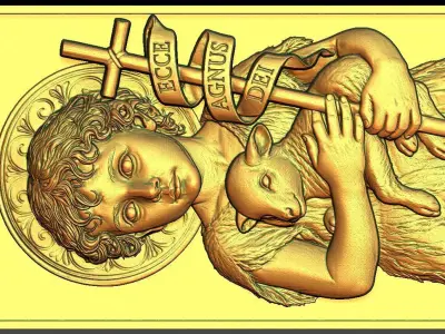 1 Baby Jesus CNC Relief Model 3D print model