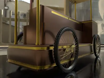 Food Cart Free low-poly 3D model