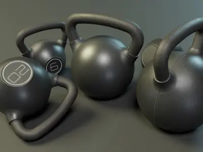 Kettlebell Set PBR Low-poly 3D model