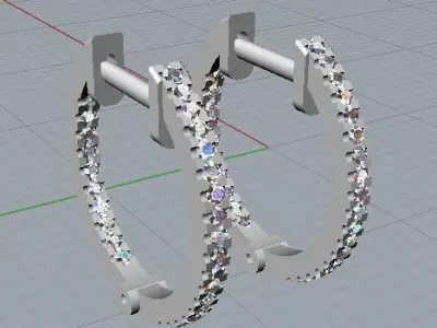 hoop earrings 3D print model