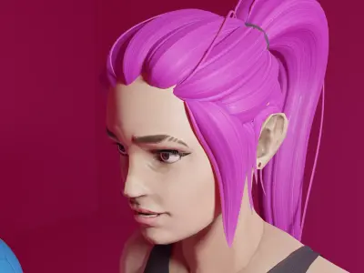 Sport Woman Low-poly 3D model