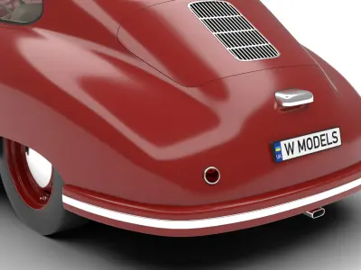 Porsche 356 2 Coupe 1948 3d model 3D model