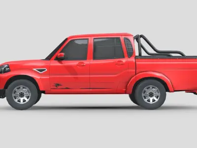 Mahindra PickUp Cab Karoo 2022 Low-poly 3D model