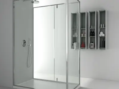 Bathroom furniture set Gold 3D model