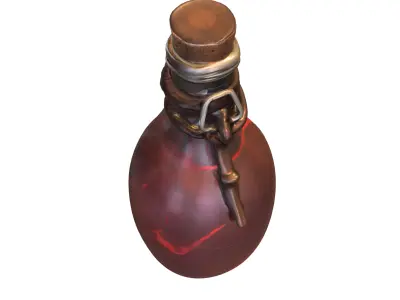 Cursed Potion Bottle Pack Low-poly 3D model