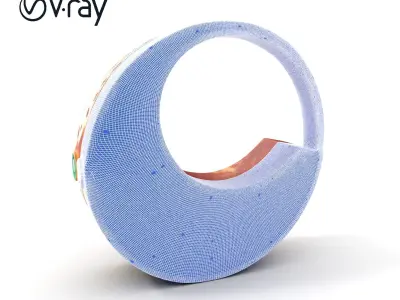 Rustic Crescent Sculpture Model Pack Low-poly 3D model