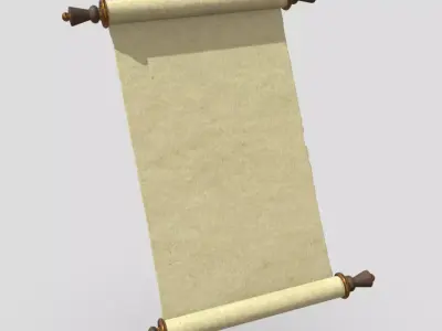 Paper Scroll 2 Low-poly 3D model