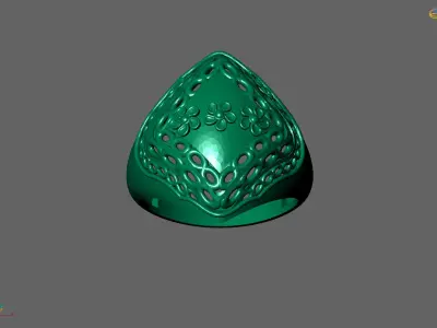 Plain Ring Women Ready STL 3DM Models Womens Rings 3D models 3D print model 76