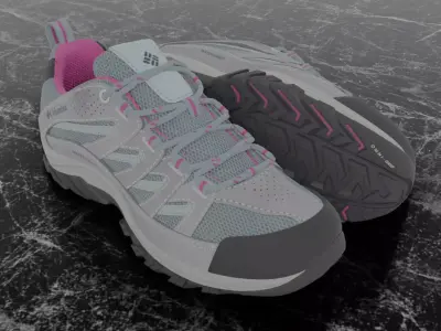 COLUMBIA CRESTWOOD WATERPROOF 3D SHOES Low-poly 3D model